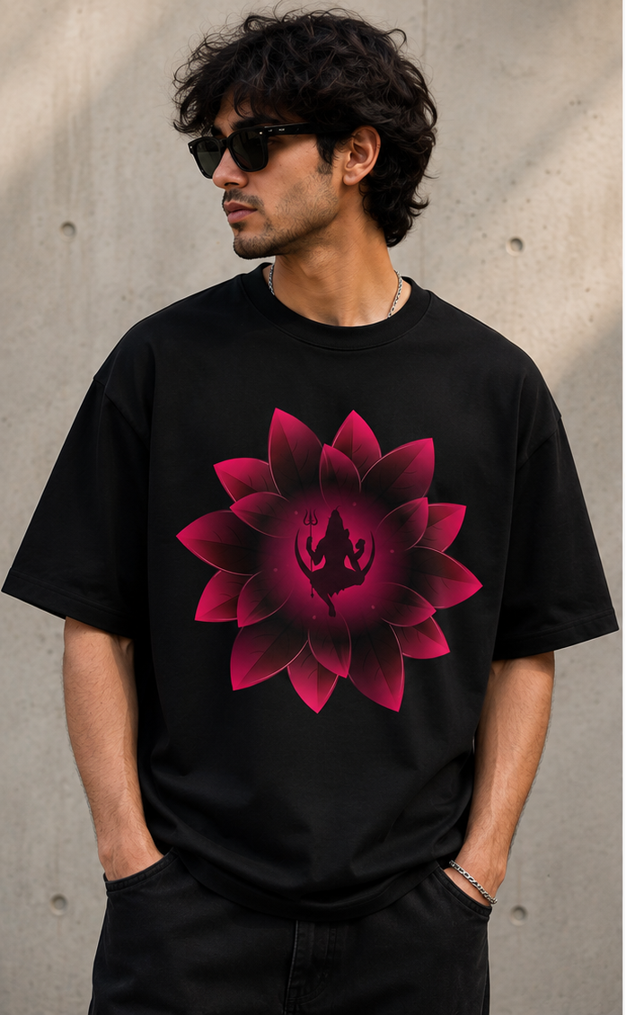 Mahadev Spiritual Lotus Graphic T-Shirt | Unisex Tee