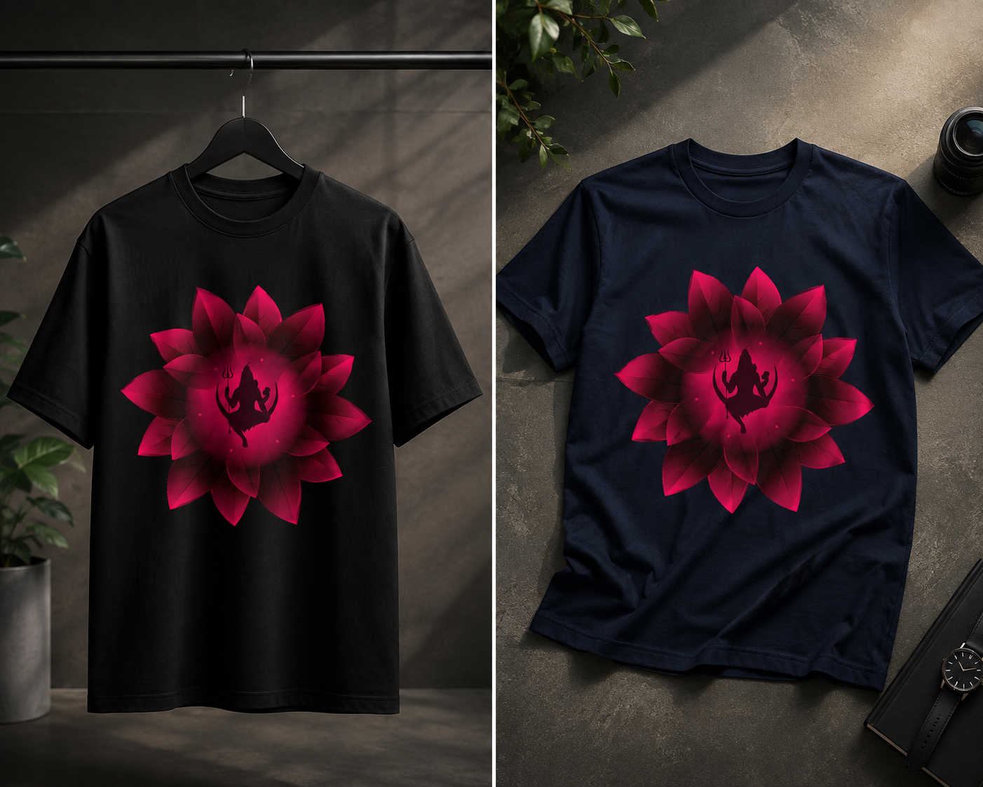 Mahadev Spiritual Lotus Graphic T-Shirt |  Unisex Tee