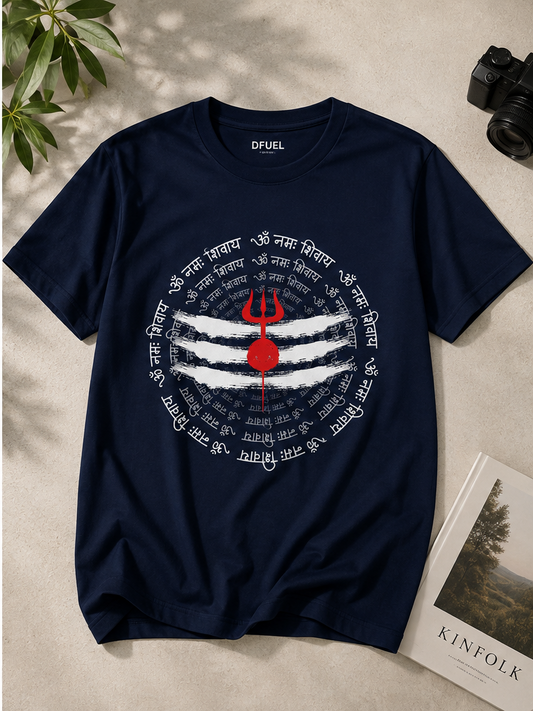 Om Namah Shivaya Trishul Graphic T-Shirt